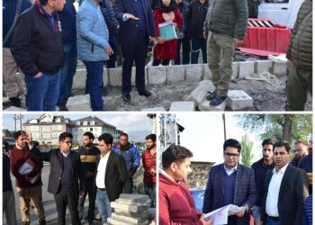CEO SSCL evaluates progress of Smart City Projects in Karan Nagar, Batmaloo & Moominabad