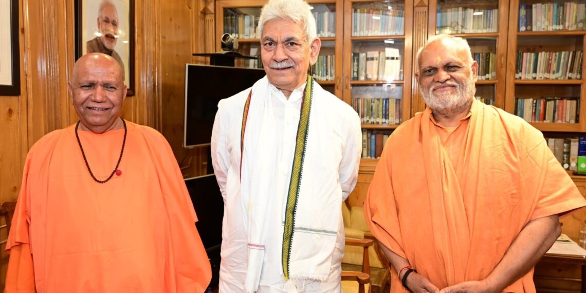 Member of Shri Mata Vaishno Devi Shrine Board met Lieutenant Governor Shri Manoj Sinha at Raj Bhawan today