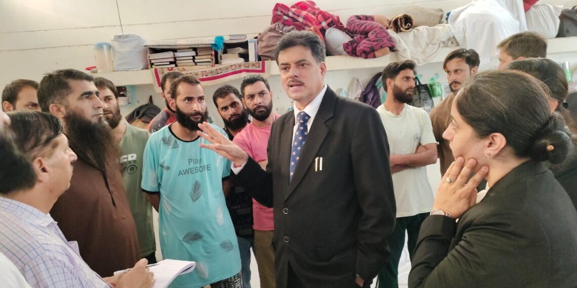 Chairman DLSA Kathua visits District Jail to review condition of Prison, facilities for inmates