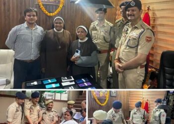 Jammu Kashmir Police, under operation “Re-CONNECT” launched by Jammu police, Traced/Recovered 50 Smart Phones worth value more than 18 lakh Rupees