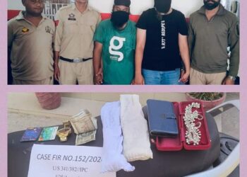 History-Sheeter Booked: money and sharp-edged weapons recovered by JKP in Pouni Chak, Jammu