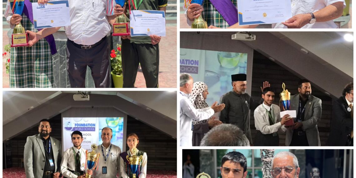 GVEI secures 1st position in Foundation World School speech competition