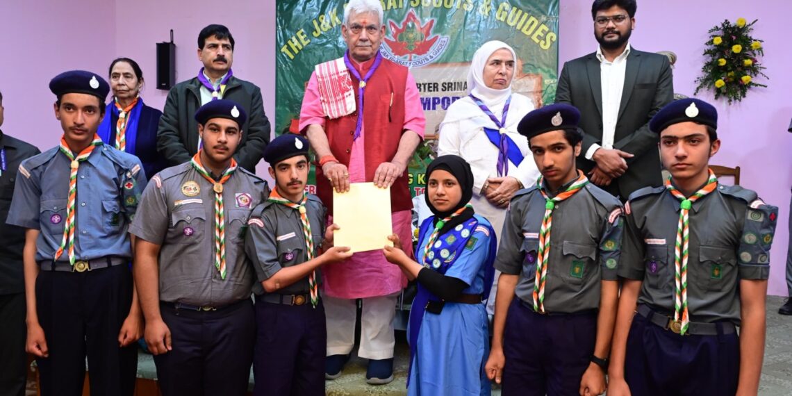 Lt Governor addresses J&K Bharat Scouts & Guides’ UT-level Camporee at Sonamarg