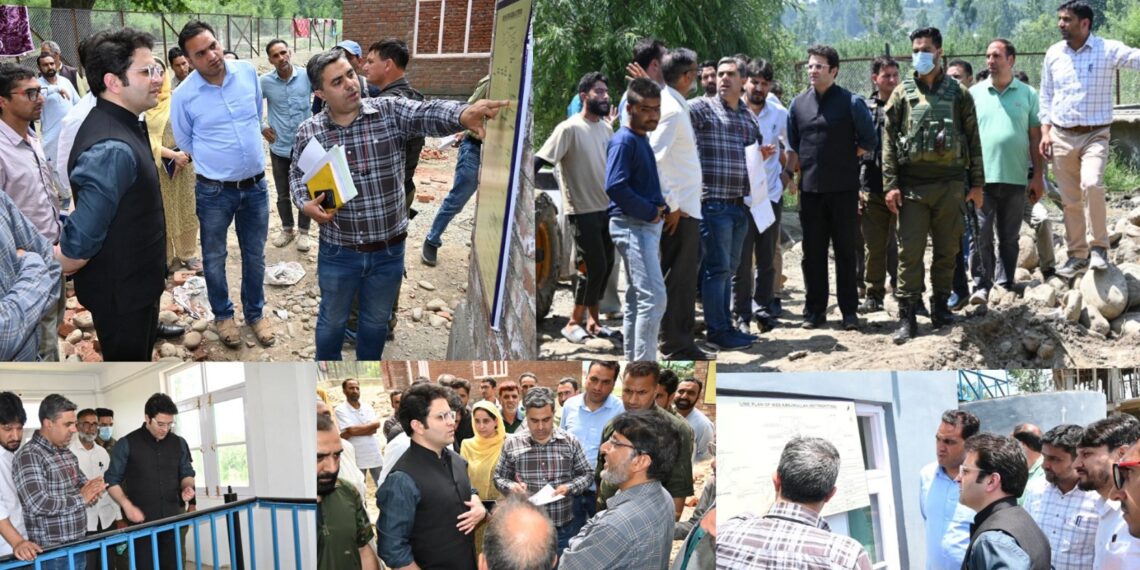 DC Kulgam inspects ongoing JJM Water Supply schemes