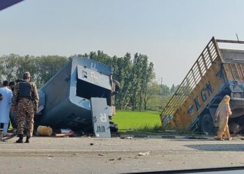Two CRPF men, Truck driver injured in Pantha Chowk bypass accident