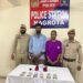 Two notorious drug peddlers arrested,305 grams of Heroin(Chitta),Cash amounting to 1,98400- recovered from their possession,01 vehicle seized by JKP in the JD of Police Station Nagrota.
