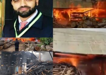 سماجی کارکن بلال بھٹ نے آگ متاثرین کے لیے امداد کا مطالبہ کیا۔