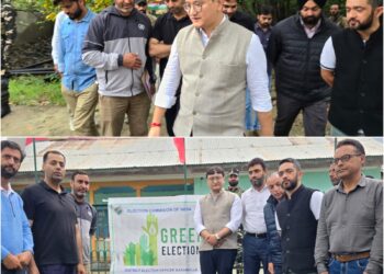 Assembly Elections-2024 DEO Baramulla reviews AMFs at polling stations in 11-Gulmarg AC, plants saplings at Green PS