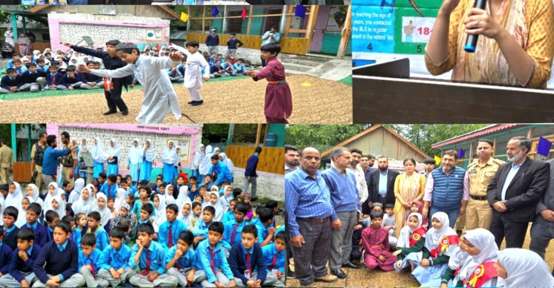 عام اسمبلی انتخابات 2024: ڈی سی کپوارہ نے حاجنار کرناہ  میں ووٹر بیداری کے فروغ کے لیے میگا SVEEP پروگرام کی صدارت کی