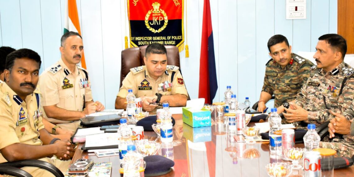 IGP Kashmir chairs security & election review meeting in South Kashmir