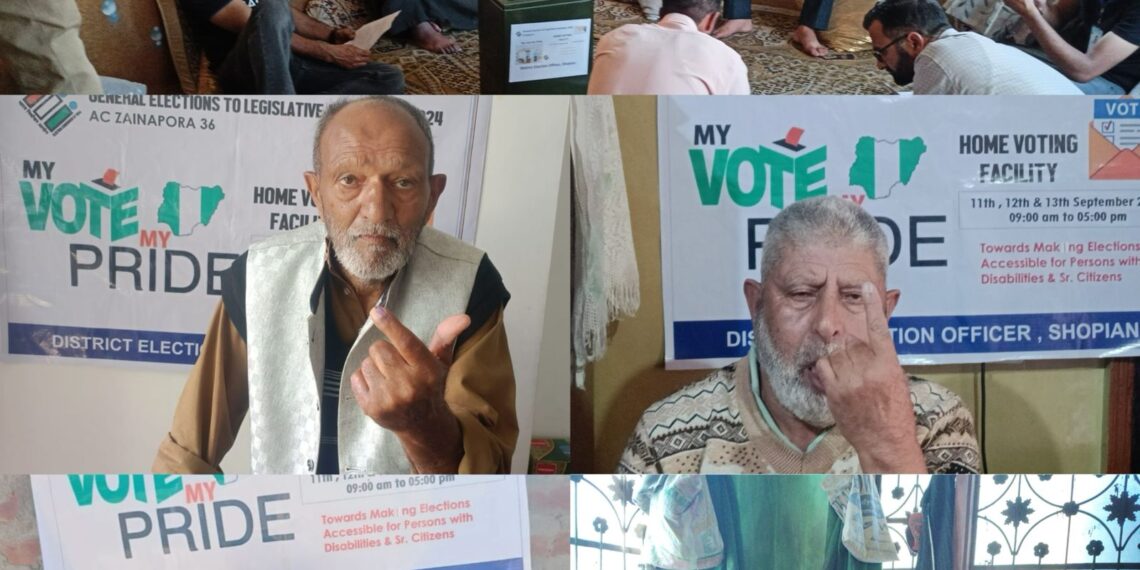 Assembly Elections- 2024 128 Votes polled on the first day of Home Voting at Shopian