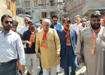 BJP Intensifies Door-to-Door Campaign in Habbakadal Constituency Ahead of Assembly Elections.