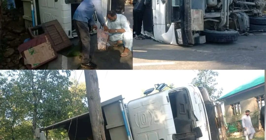 Dumper Skids Off Road in Kulgam, No Injuries Reported
