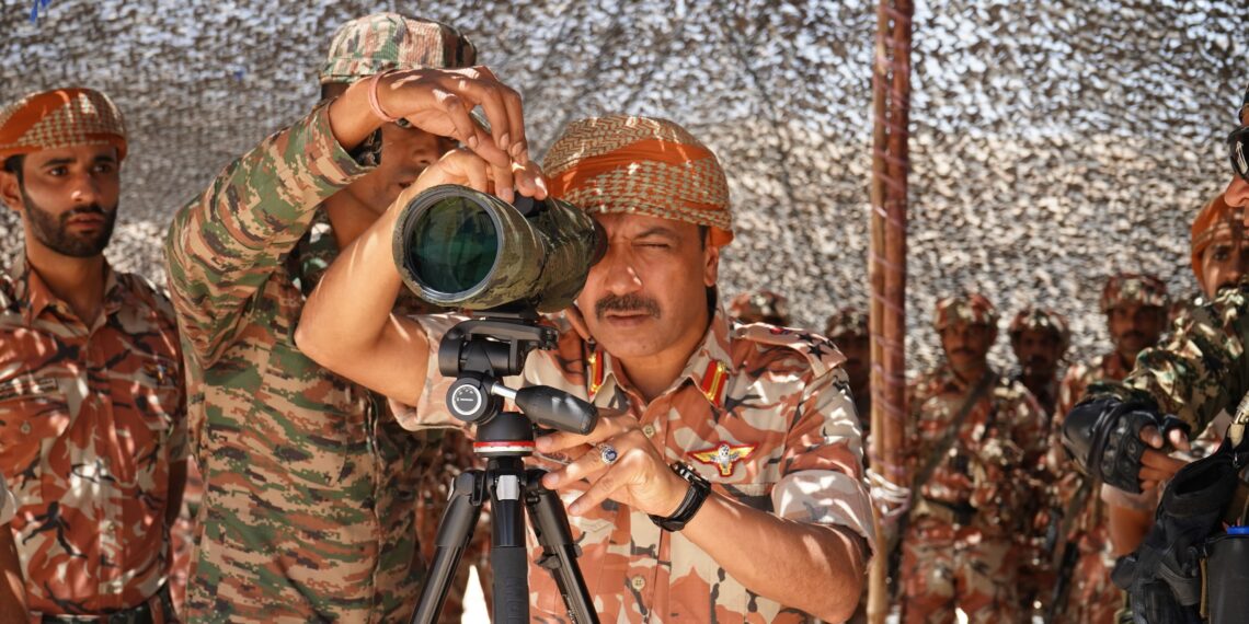 EXERCISE AL-NAJAH V BETWEEN INDIA AND OMAN IN PROGRESS AT RABKOOT TRG AREA , OMAN