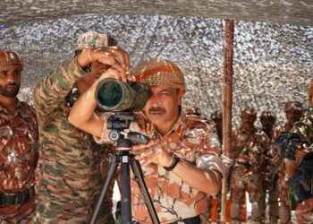 EXERCISE AL-NAJAH V BETWEEN INDIA AND OMAN IN PROGRESS AT RABKOOT TRG AREA , OMAN