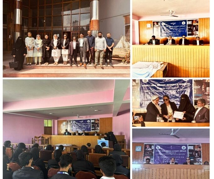 DLSA Srinagar organises Awareness programme at Vitasta Law College Srinagar