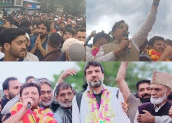 شاندار جیت درج کرنے کے بعد جاوید مرچال کرناہ پہنچے   نیشنل کانفرنس کے حامیوں نے جشن منایا اور پٹاخے سر کئے