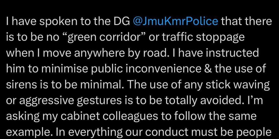 J&K CM Says No ‘Green Corridor’ for His Movements