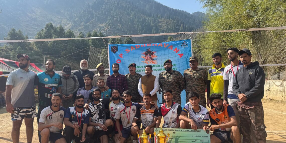 Indian Army Organizes Mandi Premier League Volleyball Tournament in Sawajain