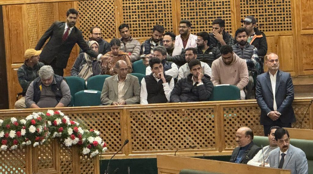 Omar Abdullah’s sons watch J&K assembly proceedings for first time