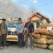 Police arrests 2 smugglers in Ganderbal; Illegally procured forest produce seized