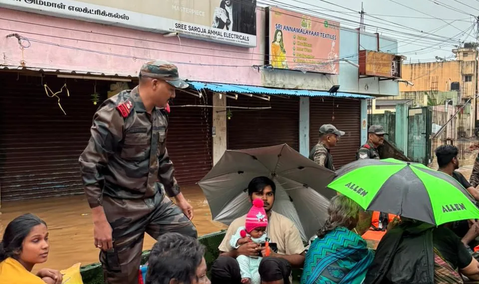 Flood Relief Operations: Indian Army Assists in Puducherry Amid Cyclone Fengal