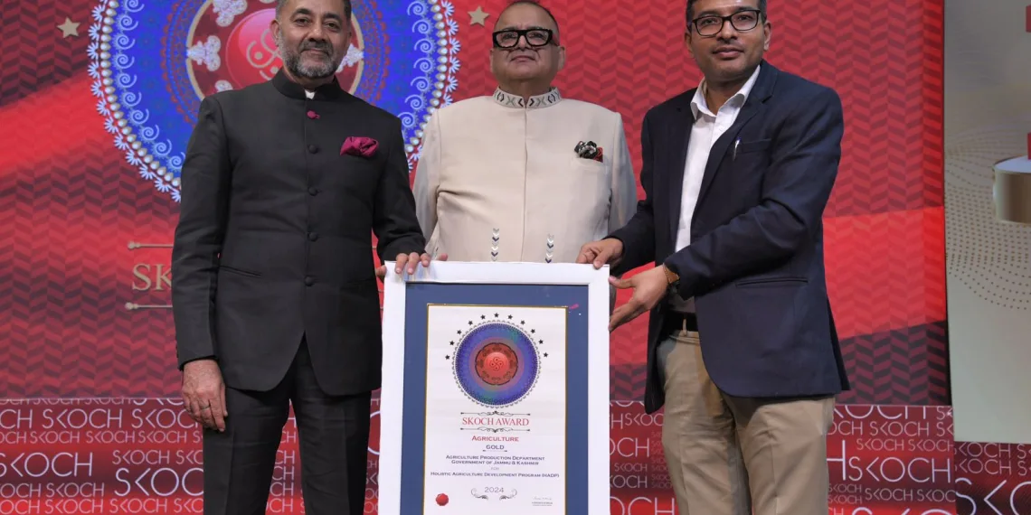 J&K HADP bags prestigious Skoch Gold award for excellence
