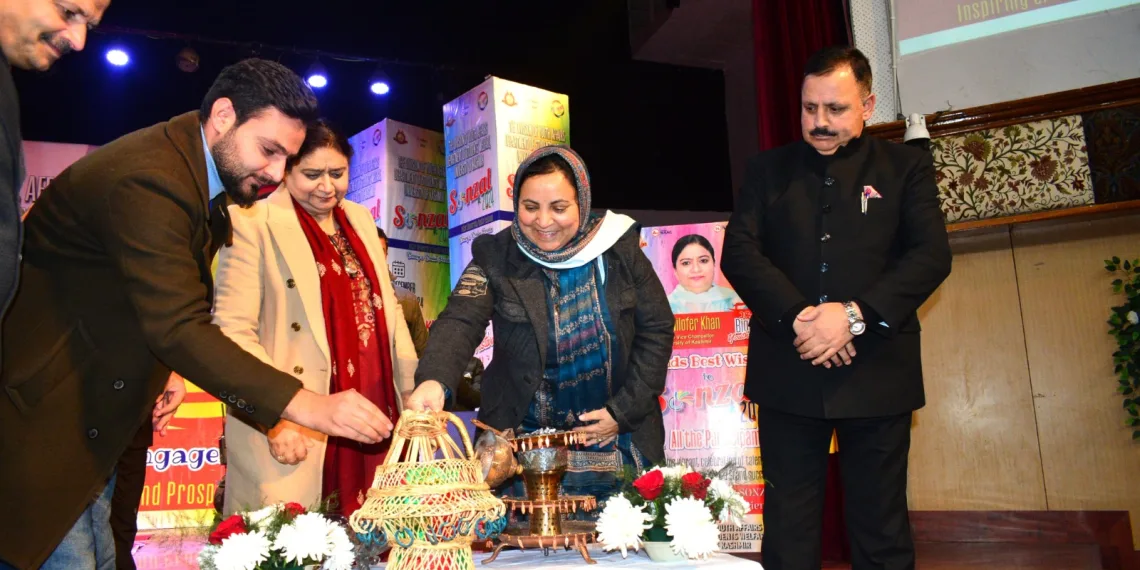 Sakeena Itoo inaugurates, addresses Kashmir University’s Annual Youth Festival-‘Sonzal’