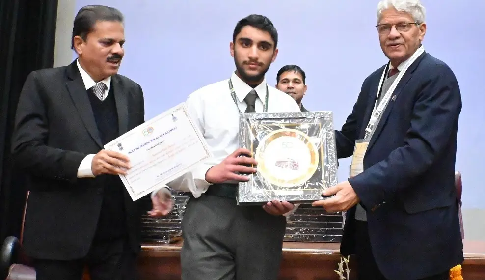 GVEI student secures 1st position at IMD State-Level Meteorology Olympiad