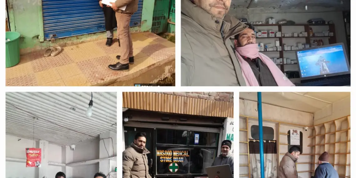 Operation of 02 Medical Sale establishments shut for non-compliance of CBS at Kulgam