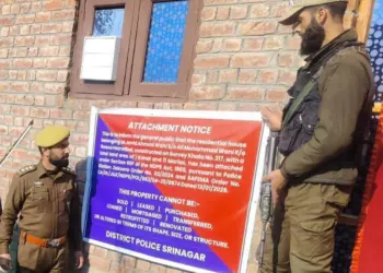 Srinagar Police Attaches Drug Peddler’s Property Worth ₹18 Lakh in Hazratbal