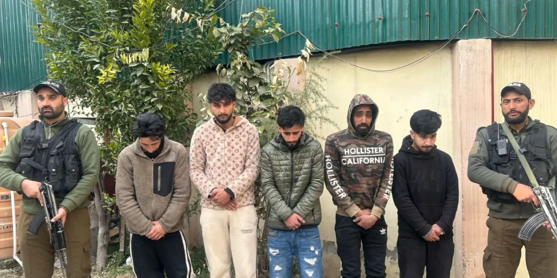 Police arrests 5 persons for causing public disturbance in Srinagar