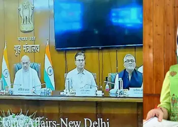 LG Sinha Joins High-Level Security Meet Chaired by Amit Shah
