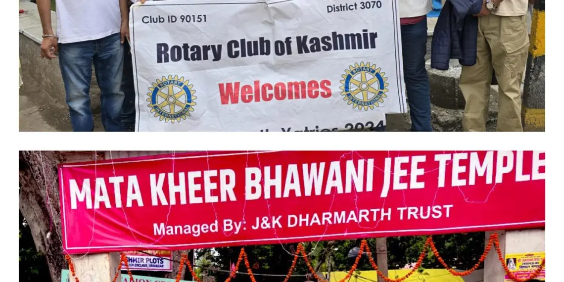 Rotary Club of Kashmir Extends Warm Welcome to Pilgrims at Mata Kheer Bhawani Temple, Tulmullah Ganderbal