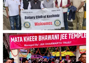 Rotary Club of Kashmir Extends Warm Welcome to Pilgrims at Mata Kheer Bhawani Temple, Tulmullah Ganderbal