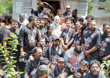 Historic Sharda Pratima Varshik Abhishek Held at LoC Teetwal: Pilgrims From Kerala Join Bike Rally, Call for Boost to Border Tourism