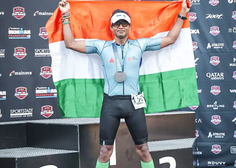 Railway Doctor Dr. B.N. Tiwari Finishes 4th Ironman Championship, Completes Gruelling Race in Frankfurt