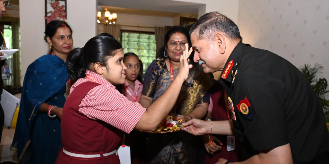 Children Celebrate Rakshabandhan with Army Chief, Honour Soldiers’ Role as Protectors