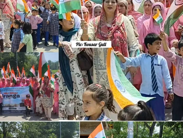 ICDS Qazigund Leads Patriotic Tiranga Rally Ahead of Independence Day