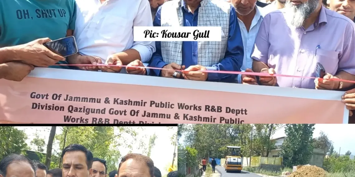 MLA Anantnag West Abdul Majeed Bhat Larmi Kickstarts Macadamisation Work on Shampora via Panzath, Wanpora Road