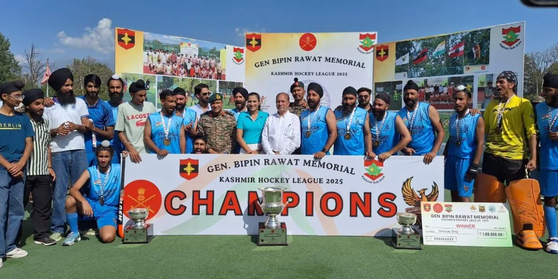 *Srinagar Hockey Clinches Title as Gen Bipin Rawat Memorial Kashmir Hockey League 2025 Concludes*
