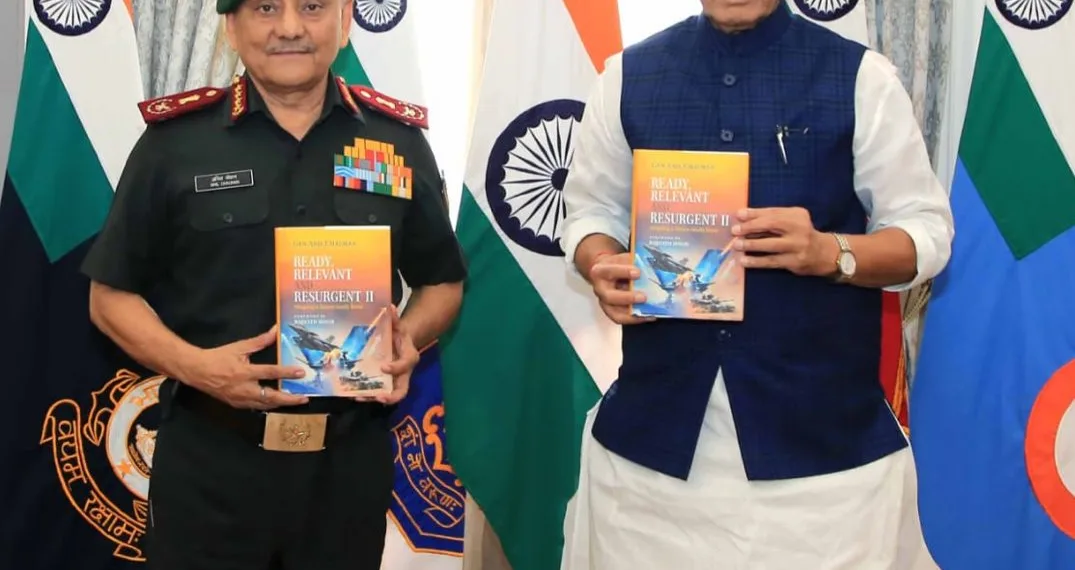 Raksha Mantri Unveils ‘Ready, Relevant and Resurgent II: Shaping a Future Ready Force’ Authored by CDS