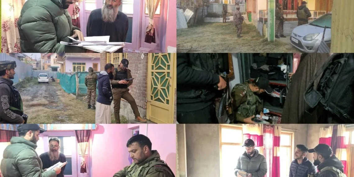 Sopore Police Launch Major Anti-Terror Operation, Multiple JeI-Linked Locations Raided