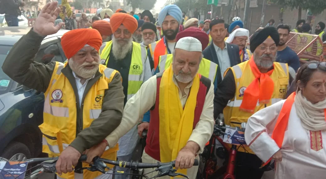 KPs Flag Off Cycle Yatra Marking 350th Martyrdom Anniversary of Guru Teg Bahadur Ji