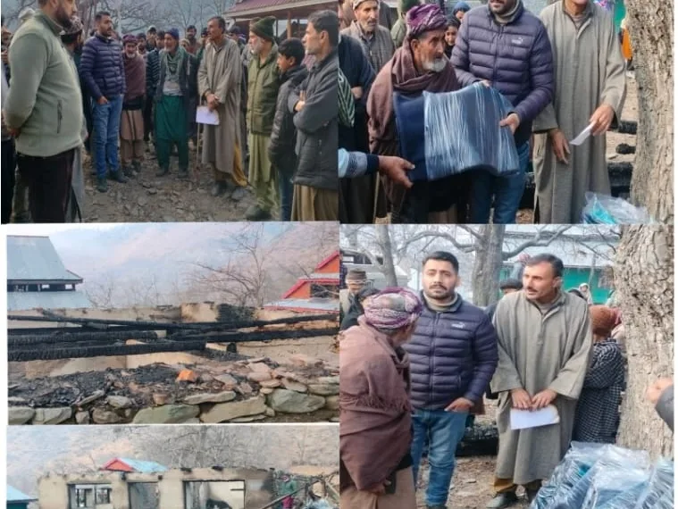 House Gutted in Fire Incident tonight at Nachiyan, Karnah – Relief Disbursed