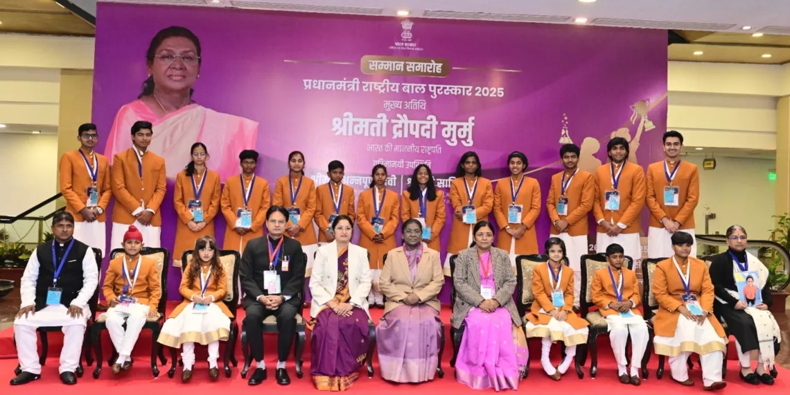 President Murmu Honours Nation’s Young Heroes with Pradhan Mantri Rashtriya Bal Puraskar