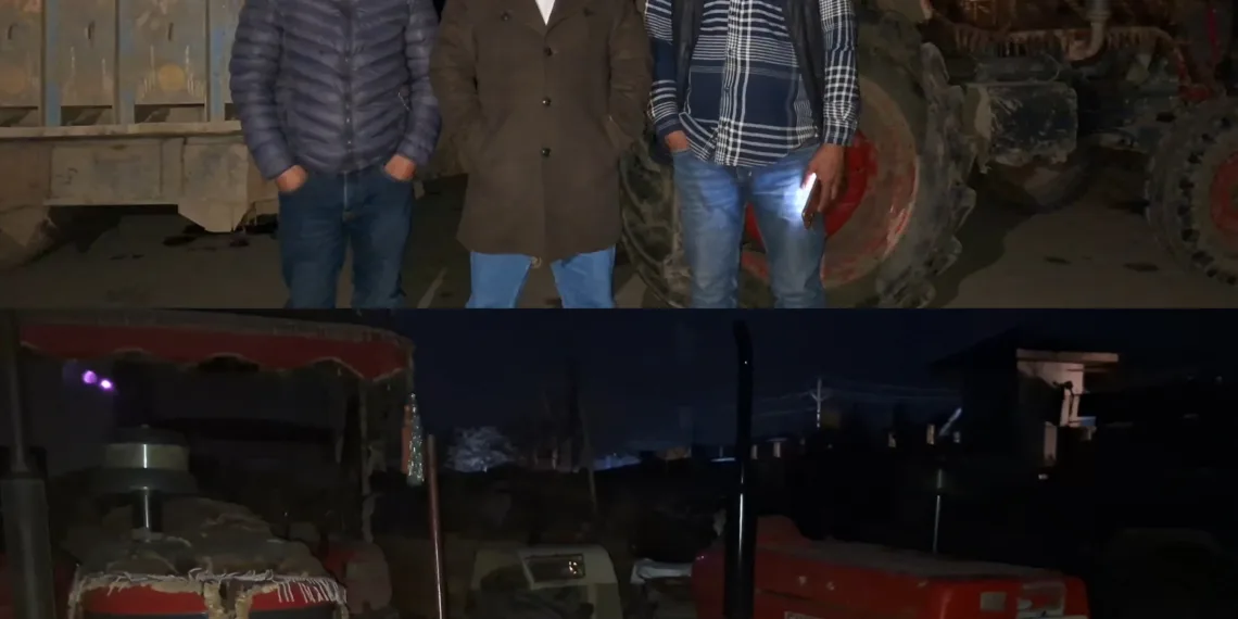 One Tipper, Stone Drilling Machine and Two Tractors Seized in Special Drive Against Illegal Mining in Bandipora