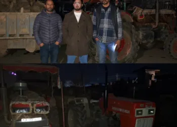 One Tipper, Stone Drilling Machine and Two Tractors Seized in Special Drive Against Illegal Mining in Bandipora