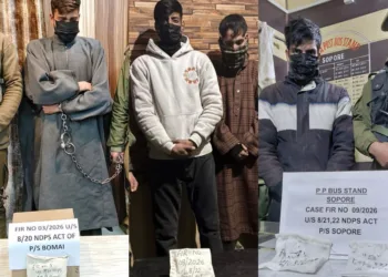 Sopore Police Crack Down on Drug Peddlers; Four Arrested and Contraband Seized