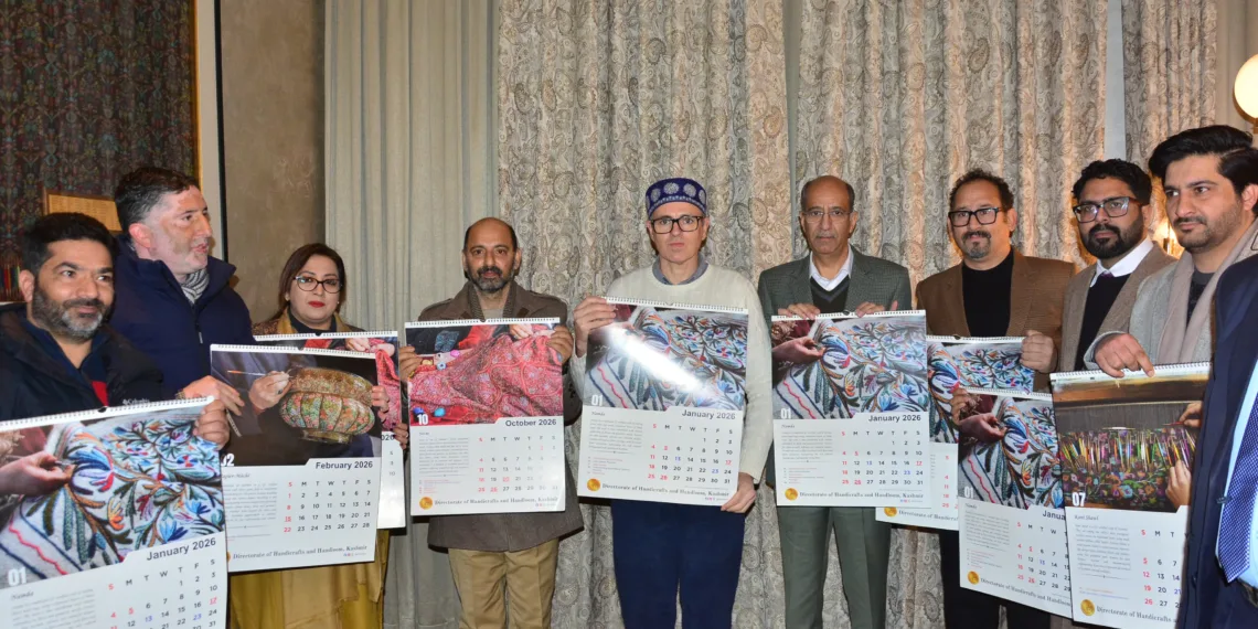 CM Omar Abdullah unveils Handicrafts & Handloom Department’s Calendar 2026
